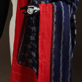 Handloom cotton pochampally ikat dupatta 14 - handcrafted