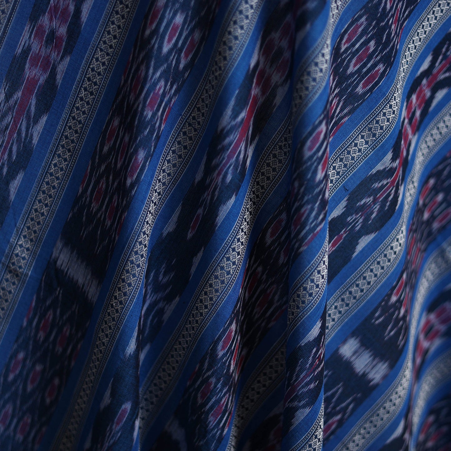 Handloom cotton sambalpuri ikat fabric 35 - handcrafted