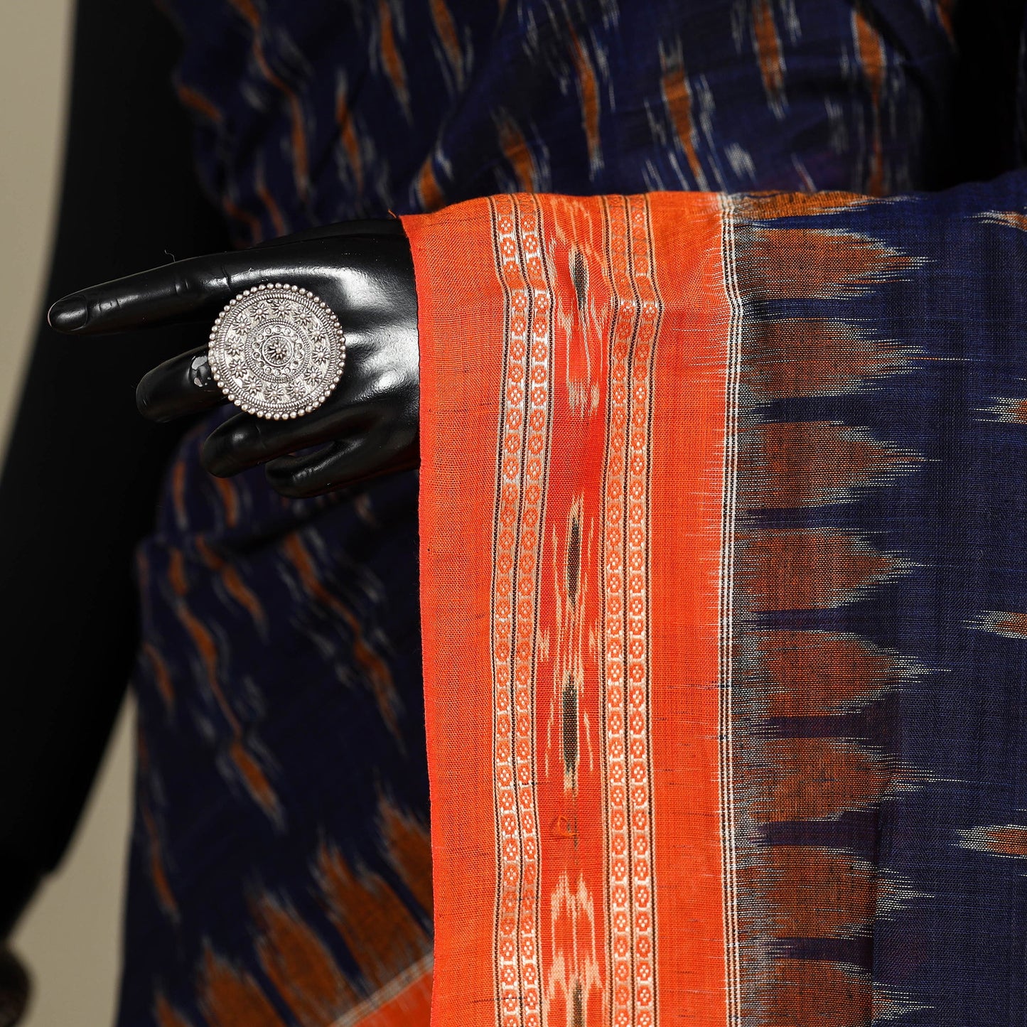 Blue - handloom cotton sambalpuri ikat saree 05