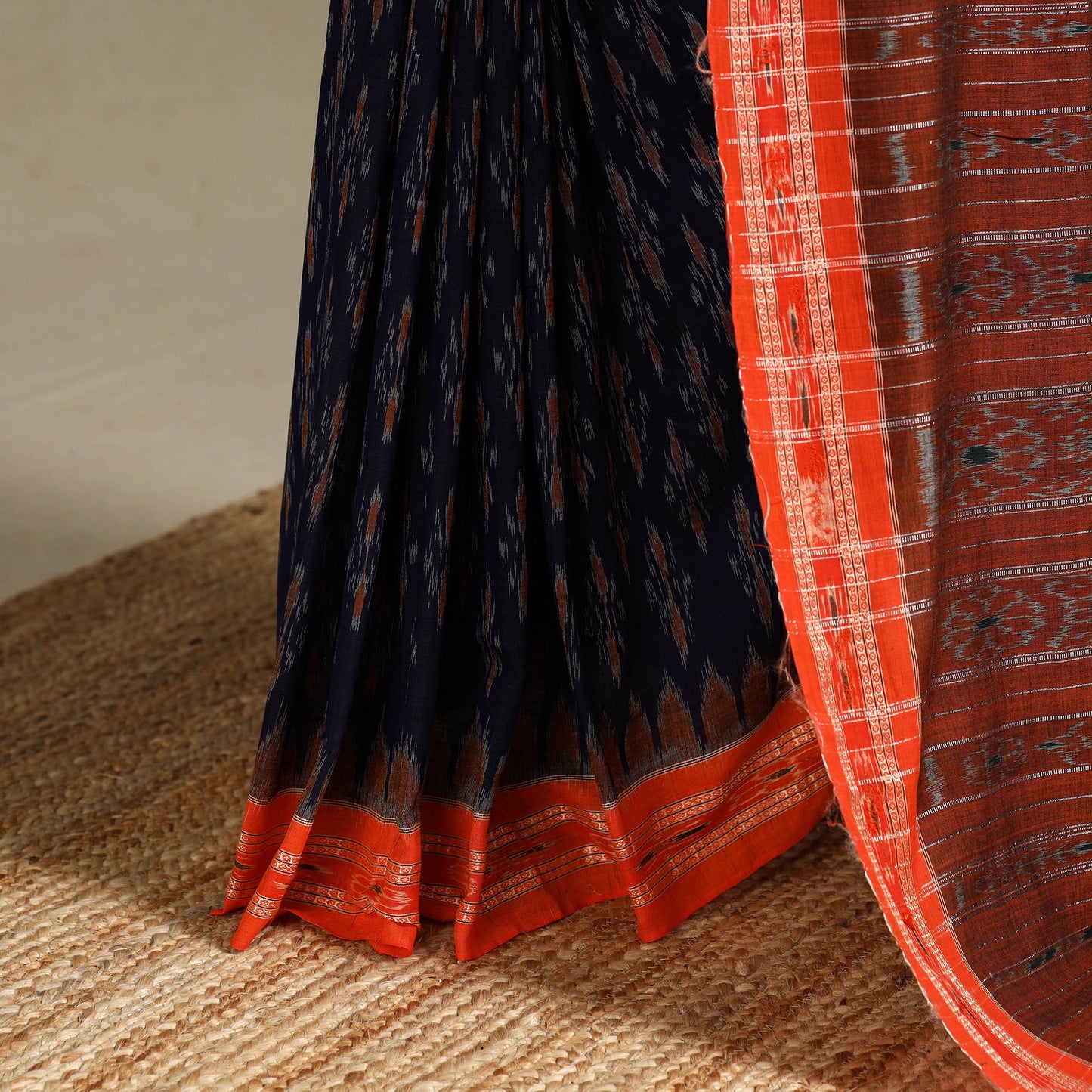 Blue - handloom cotton sambalpuri ikat saree 05