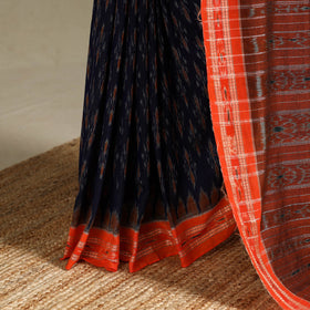 Blue - handloom cotton sambalpuri ikat saree 05