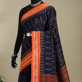 Blue - handloom cotton sambalpuri ikat saree 05
