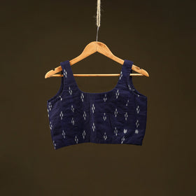Blue - handloom cotton stitched sambalpuri ikat blouse 10
