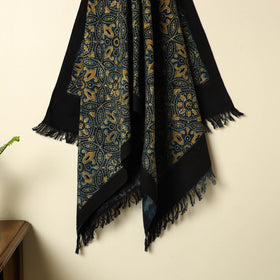  Blue Handloom Block Print Cotton Ajrakh Towel
