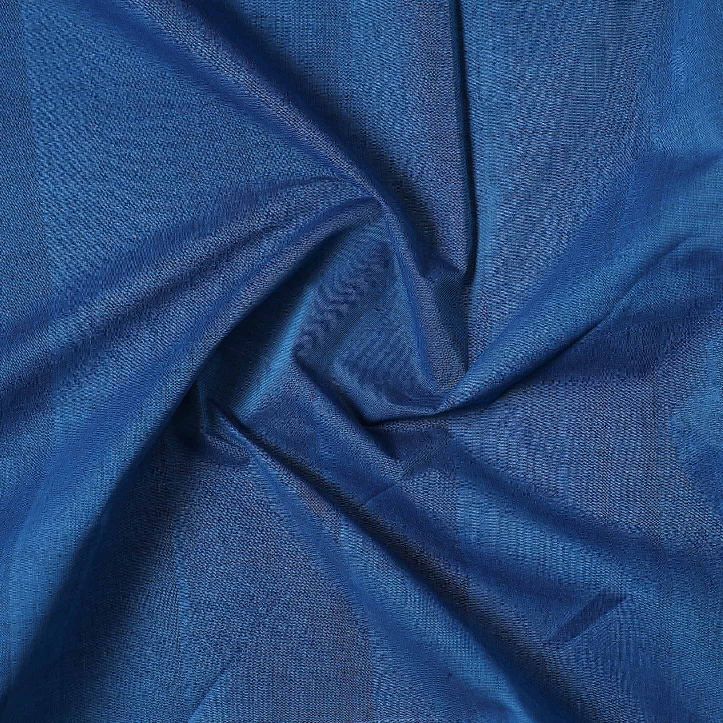 Blue - handloom cotton zari border mangalagiri fabric 15