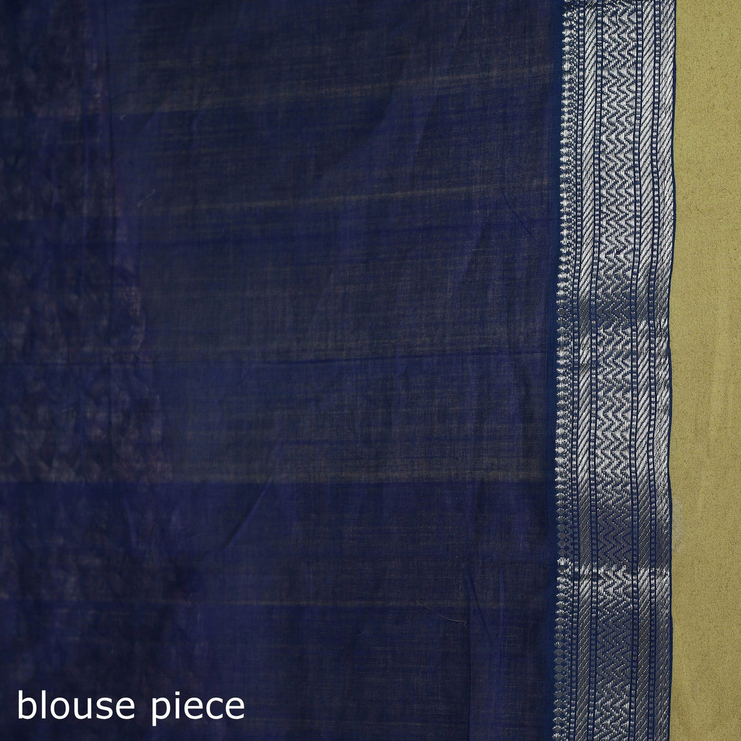 Blue - handloom cotton zari border mangalagiri saree 08
