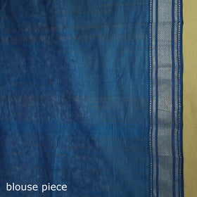 Blue - handloom cotton zari border mangalagiri saree 13