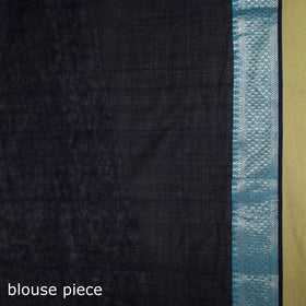 Blue - handloom cotton zari border mangalagiri saree 15