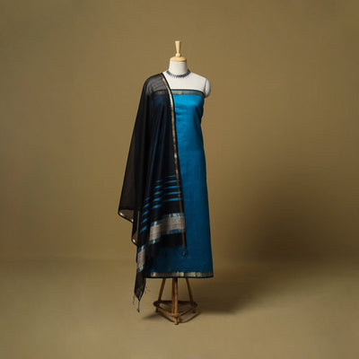 Handloom maheshwari silk 2pc unstitched dress material 36