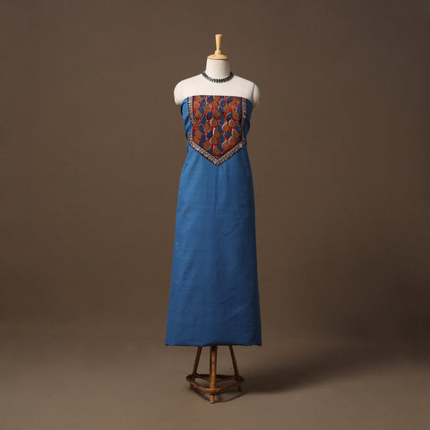 Handloom mangalagiri patchwork cotton unstitched kurta