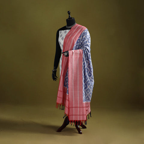 Handloom mercerised cotton pochampally ikat dupatta 11