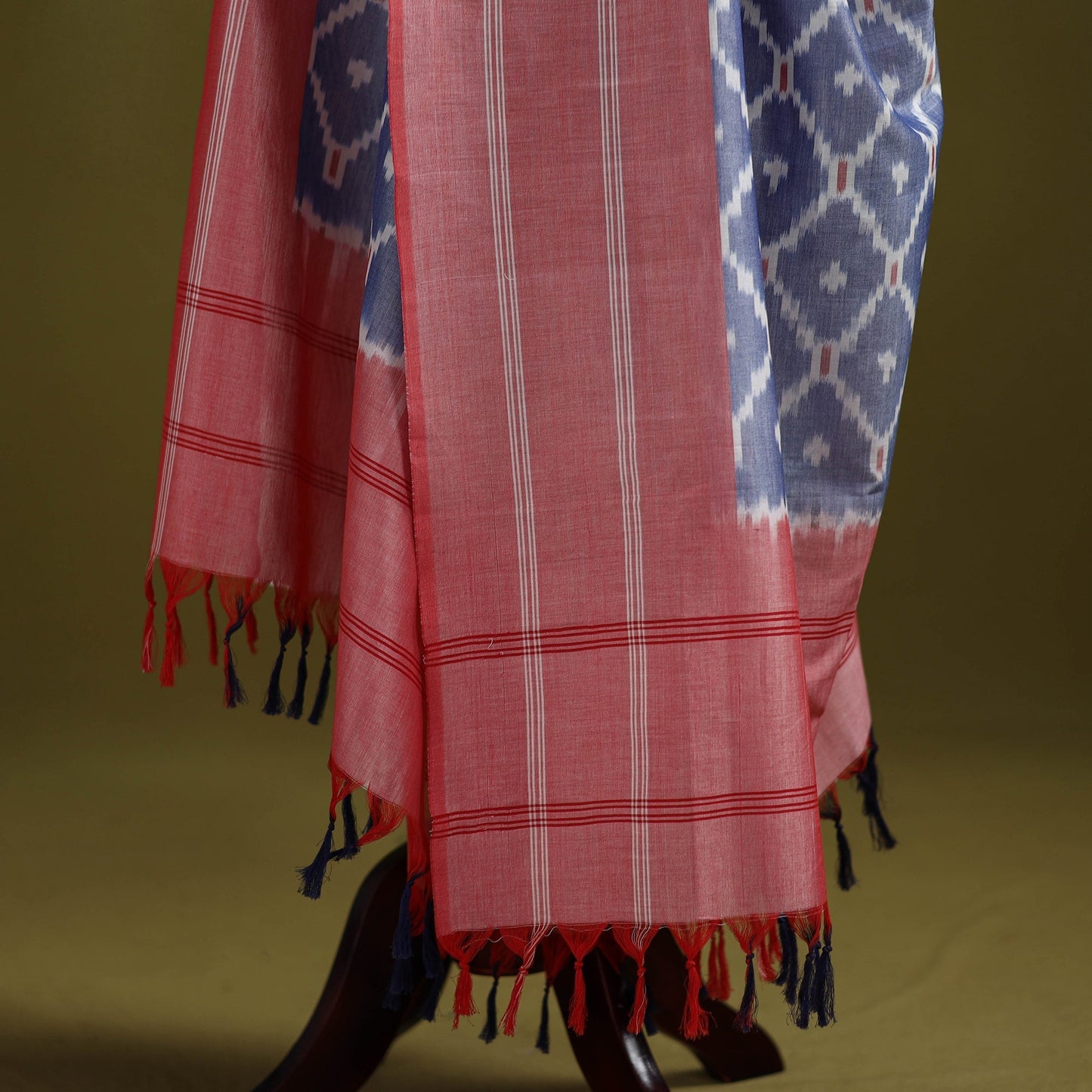 Handloom mercerised cotton pochampally ikat dupatta 11