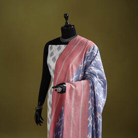 Handloom mercerised cotton pochampally ikat dupatta 16