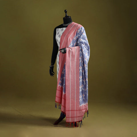 Handloom mercerised cotton pochampally ikat dupatta 16