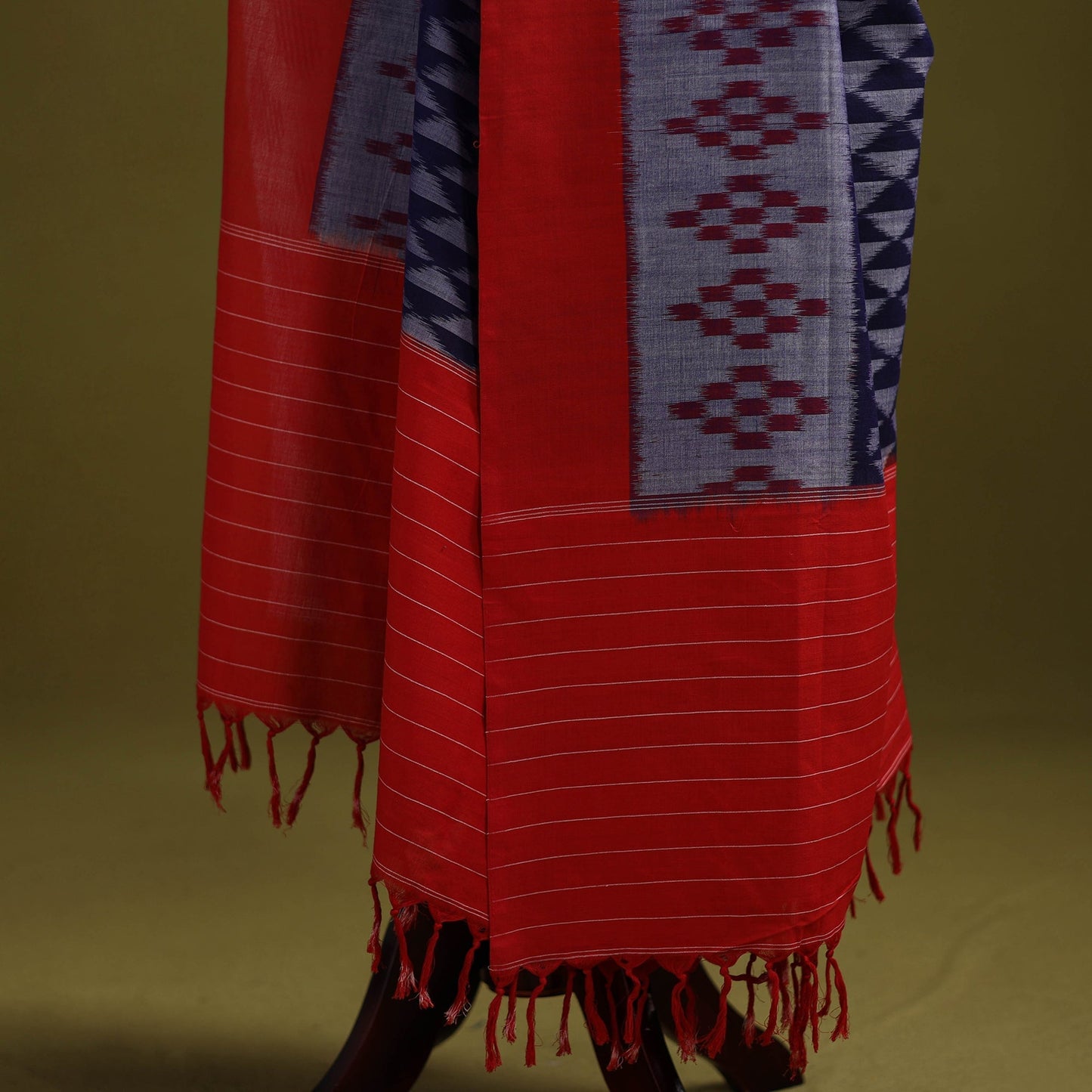 Handloom mercerised cotton pochampally ikat dupatta 30