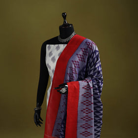 Handloom mercerised cotton pochampally ikat dupatta 30