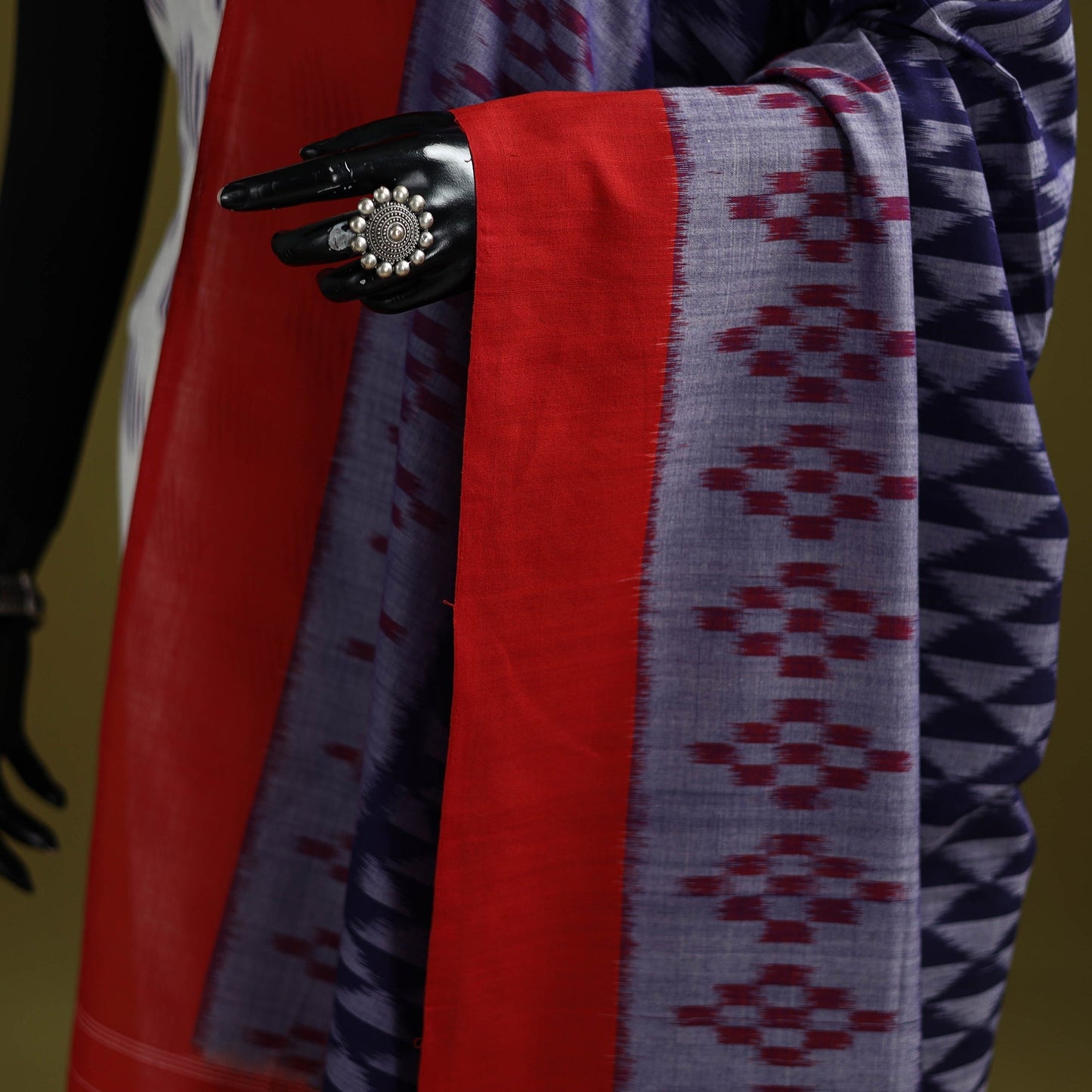 Handloom mercerised cotton pochampally ikat dupatta 30