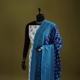 Handloom mercerised cotton pochampally ikat dupatta 31