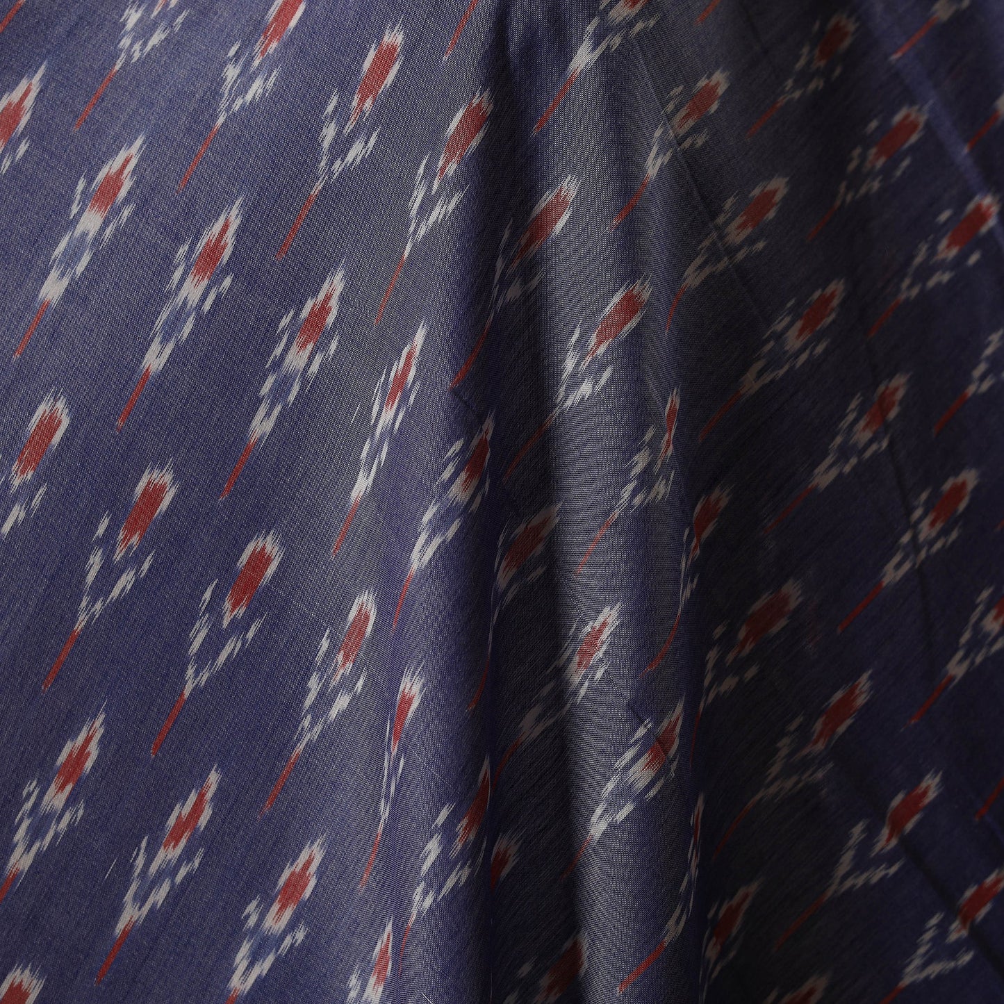 Handloom mercerised cotton pochampally ikat fabric 01