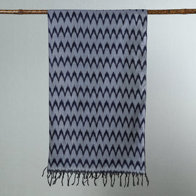 Buy Blue Handloom Mercerized Cotton Pochampally Ikat Stole