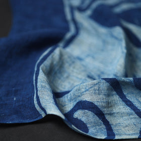  Handloom Block Print  Natural Dyed Linen Bindaas Stole