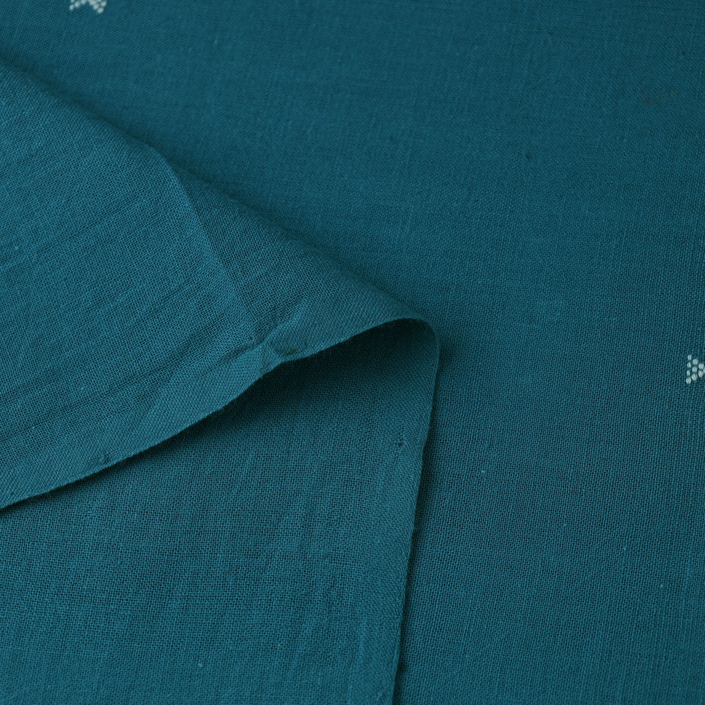 Blue - handloom organic buti kala cotton fabric 01