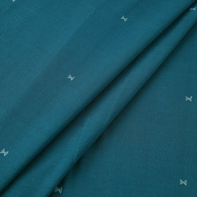 Blue - handloom organic buti kala cotton fabric 01