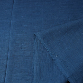 Blue - handloom organic kala cotton fabric 01 - handcrafted