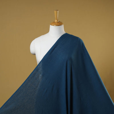 Blue - handloom organic kala cotton fabric 01 - handcrafted