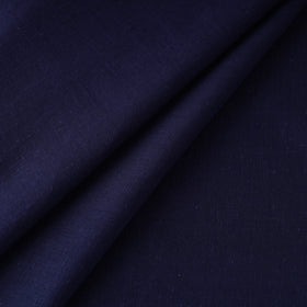 Blue - handloom organic kala cotton fabric 05 - handcrafted