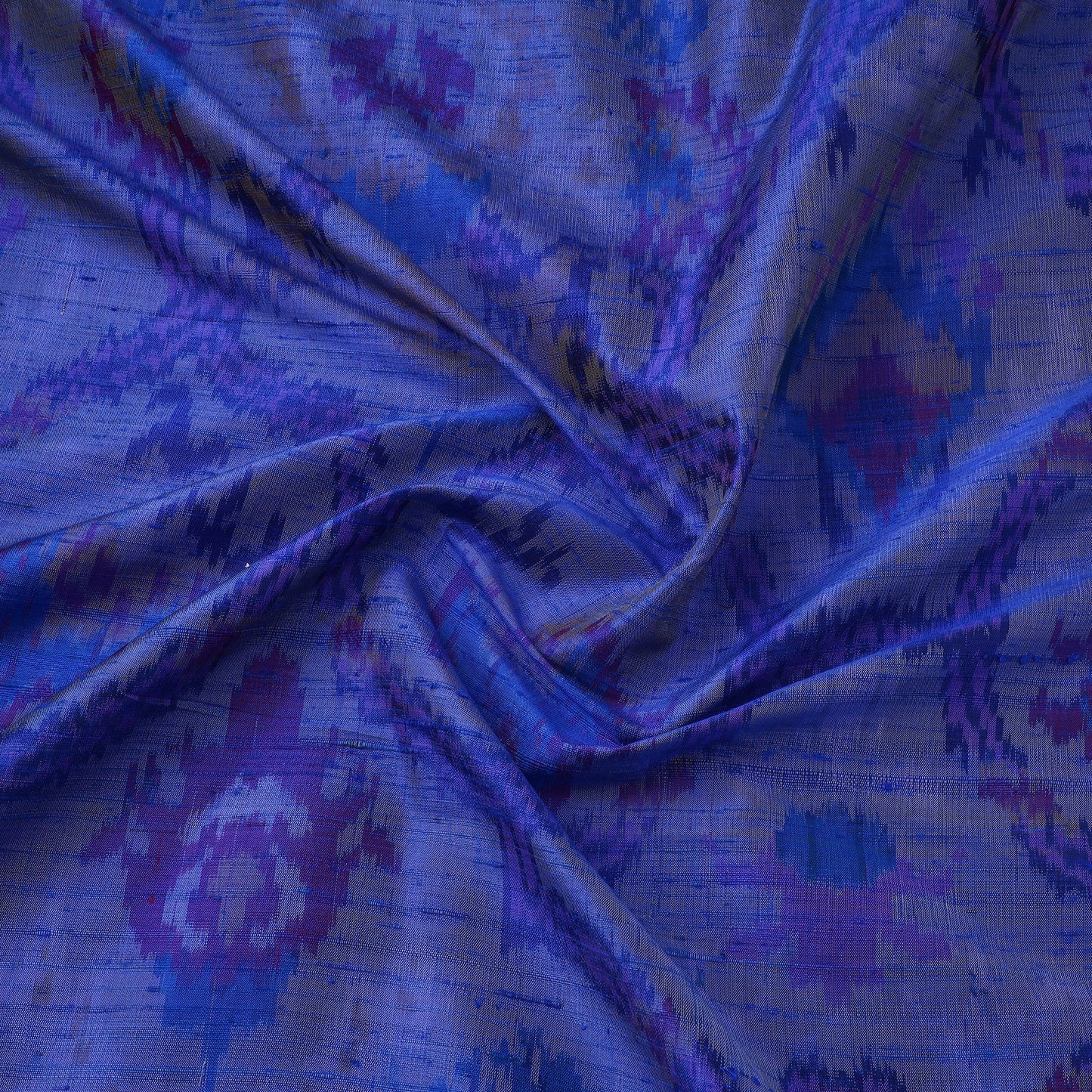 Handloom raw silk pochampally ikat fabric 02 - handcrafted