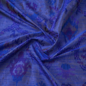 Handloom raw silk pochampally ikat fabric 02 - handcrafted