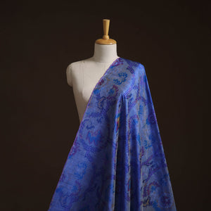 Handloom raw silk pochampally ikat fabric 02 - handcrafted