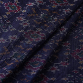 Blue - handloom raw silk pochampally ikat fabric 02