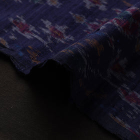 Blue - handloom raw silk pochampally ikat fabric 02