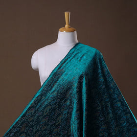 Handloom raw silk pochampally ikat fabric 05 - handcrafted