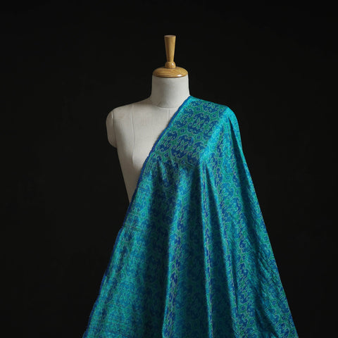 Handloom raw silk pochampally ikat fabric 05 - handcrafted