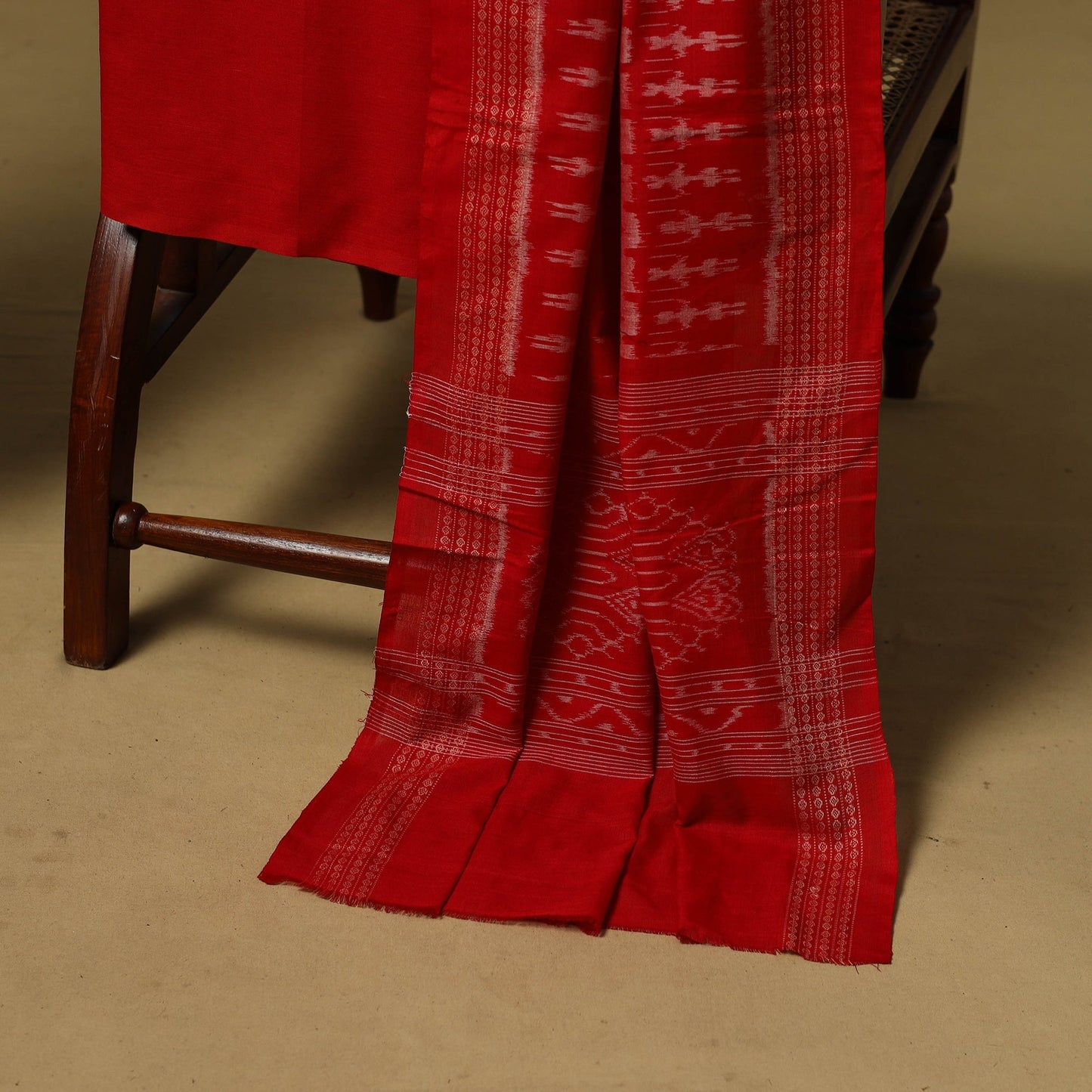 Handloom sambalpuri ikat cotton 3pc unstitched dress