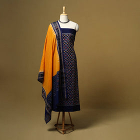 Handloom sambalpuri ikat cotton 3pc unstitched dress
