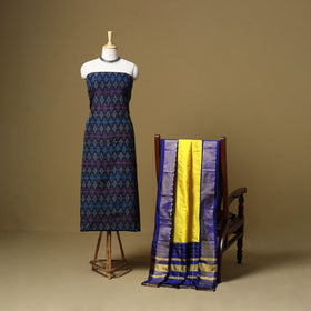 Handloom sico pochampally ikat 2pc unstitched dress