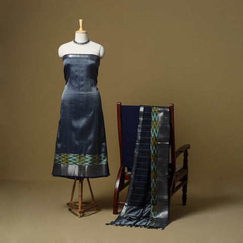 Handloom silk cotton mangalagiri 3pc unstitched dress