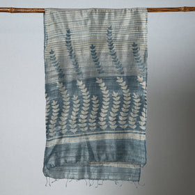 Buy Handloom Block Print Tussar Silk Bindaas Stole