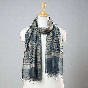 Buy Handloom Block Print Tussar Silk Bindaas Stole