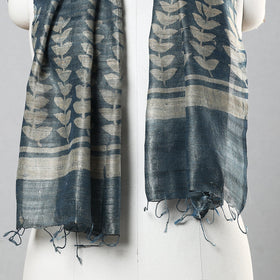 Buy Handloom Block Print Tussar Silk Bindaas Stole