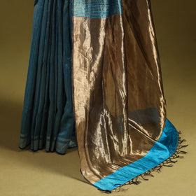 Handloom tussar silk zari border bhagalpuri saree 05