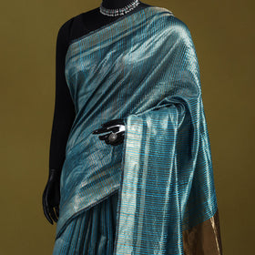 Handloom tussar silk zari border bhagalpuri saree 05