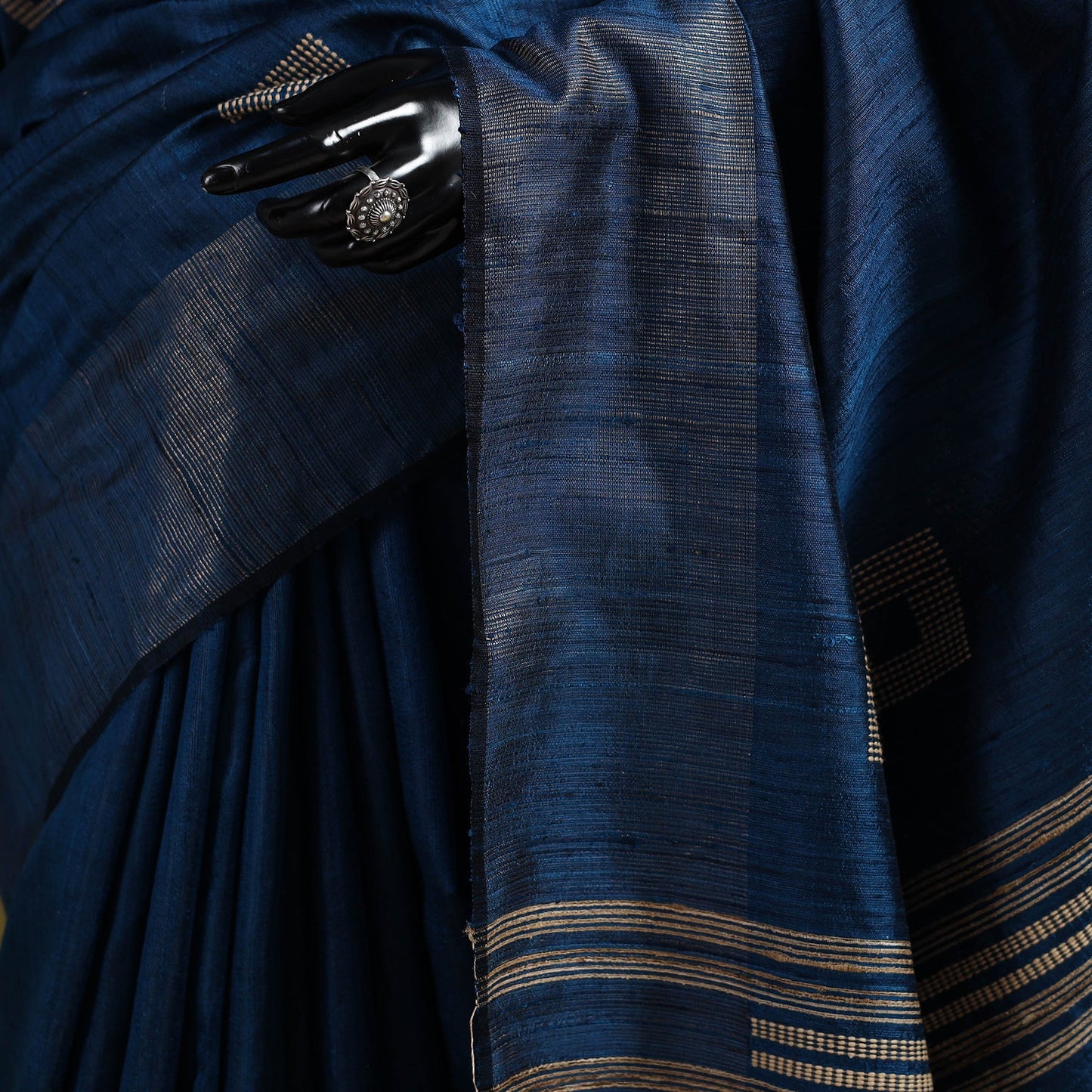 Handloom tussar silk zari border bhagalpuri saree 09