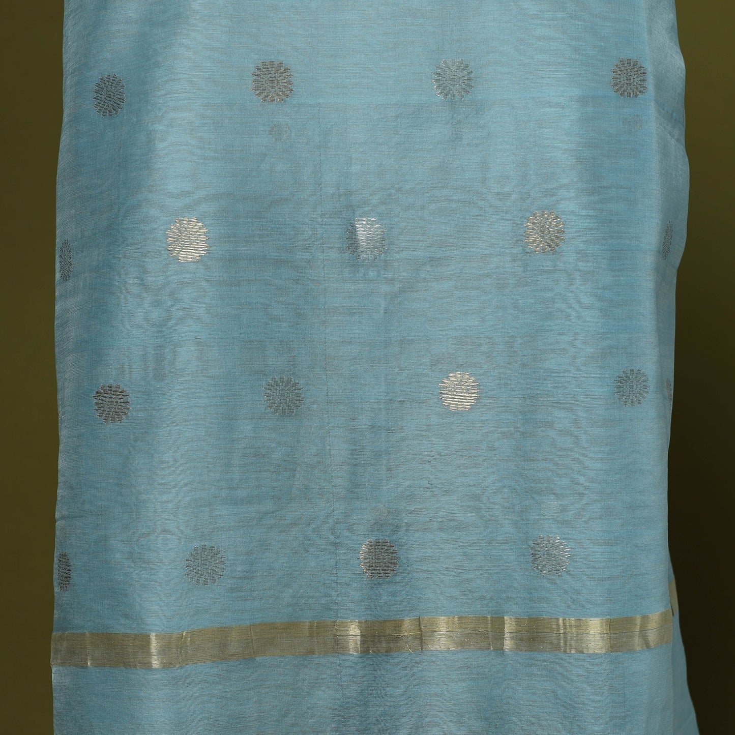 Handloom zari buti chanderi silk 2pc unstitched dress