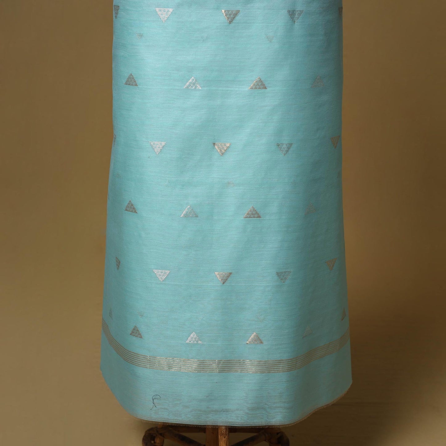 Handloom zari buti chanderi silk 2pc unstitched dress