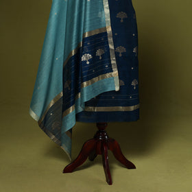 Handloom zari buti chanderi silk 2pc unstitched dress